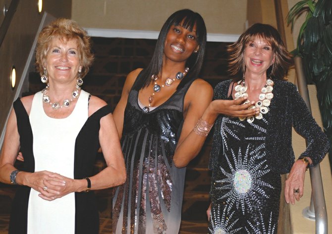 Supporting the Lyford Cay International School's 50th anniversary celebrations at the Sheraton were Isabella Astengo, Nekia Brice and Loredana de Lama.