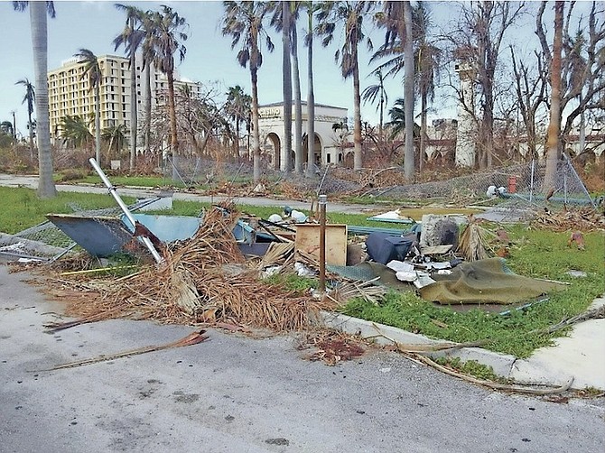 Damage at the Royal Oasis in Freeport following Hurricane Matthew. A number of businesses have suffered significant losses following the impact of the storm. 