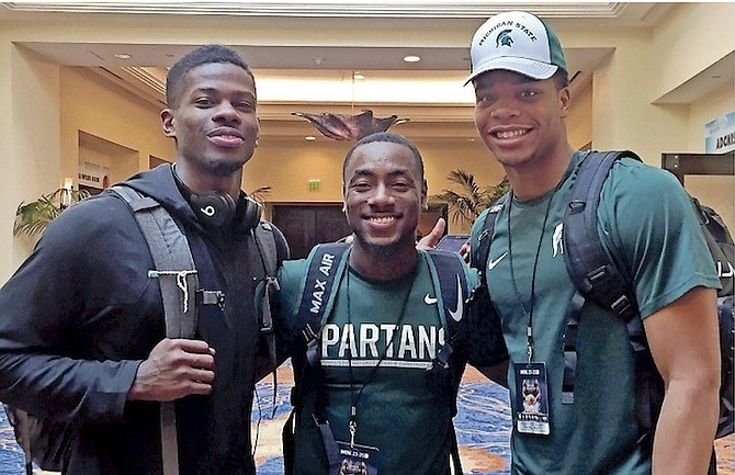 Lourawls Nairn Jr with his teammates.