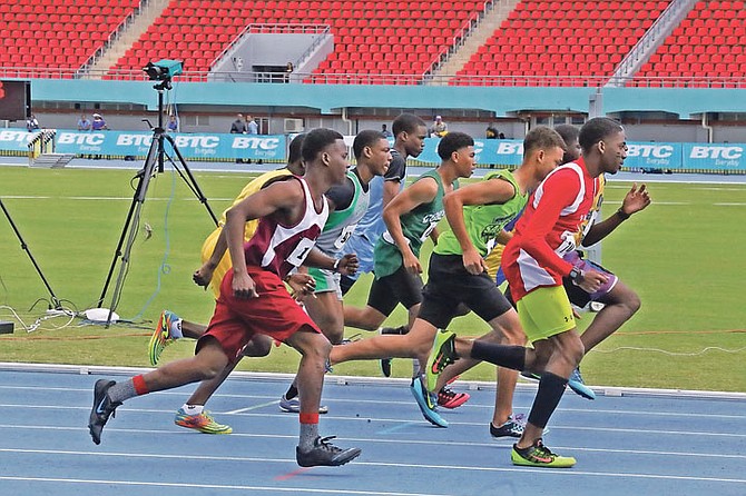 ACTION from the BAISS Track and Field Championships.