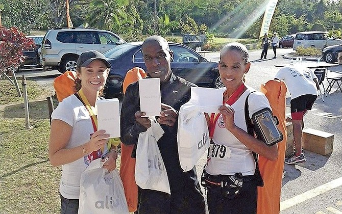 OVERALL WINNERS: Shown (l-r) are Suzy Eneas, Mackey Williams and Eva Maycock-Dorsett.