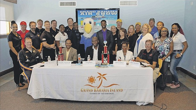 Organisers at the launch event for the Grand Bahama Air Show. 