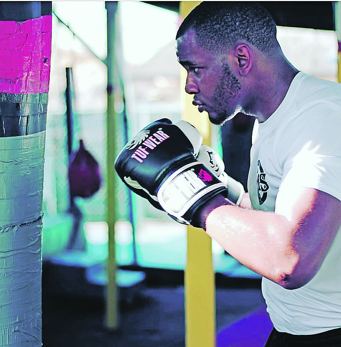 Bahamian pro boxer Amron Sands.