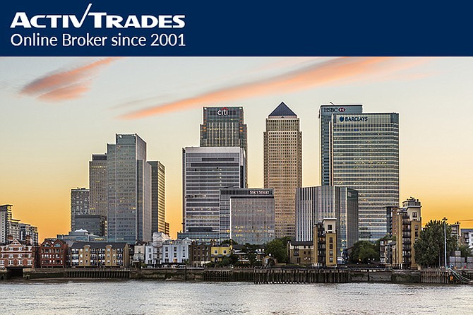 Canary Wharf in London, one of the world's main financial centres.