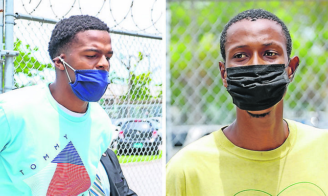 CABREO CASH, left, and John Butterfield outside court. Photos: Racardo Thomas