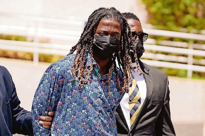 28-YEAR-OLD Perdallion Moxey outside court yesterday. Photo: Donovan McIntosh/Tribune Staff