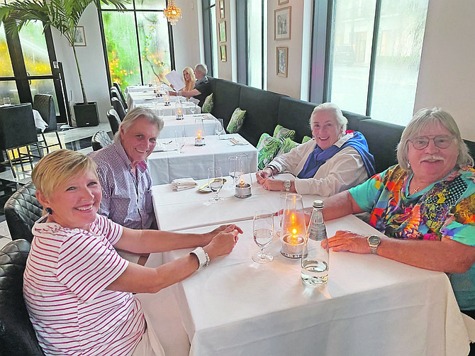 RICHARD and Elaine Brown, front, were to sail to Grand Bahama on July 8, but Bahamas Paradise Cruise Line postpone the trip to July 10 - and was then a no-show on the new date, leaving passengers stranded.