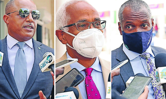 Marvin Dames, Dionisio D’ Aguilar and Desmond Bannister.