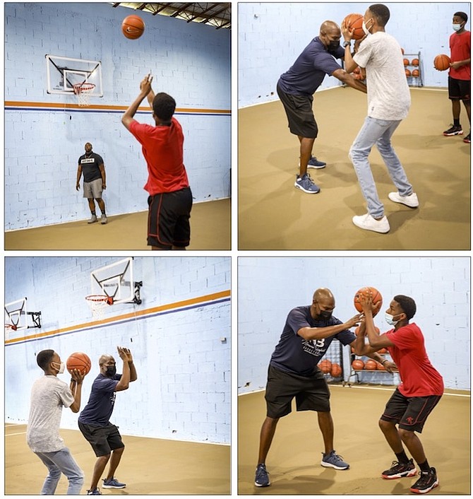 PARTICIPANTS enjoy Marvin Henfield’s open house for his new shooting “lab” on Saturday at the former Caribbean Bottling Company’s warehouse. The initiative got a lot of good reviews from both parents and participants of his Caribbean Sports Academy (CSA). Photos: Racardo Thomas/Tribune Staff