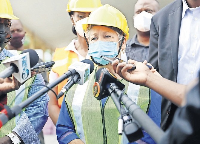 MINISTER of Education and Technical and Vocational Training Glenys Hanna Martin during a tour of schools before the reopening.
Photo: Racardo Thomas/Tribune Staff