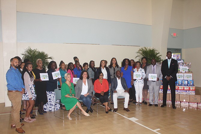 Officials from Hands for Hunger and FTX as well as the Minister of State for Education Zane Lightbourne and corporate sponsors gathered at the New Providence Community Centre Auditorium for the launch.