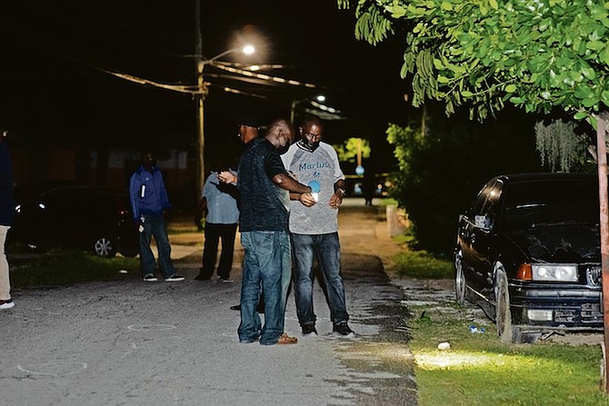 THE MURDER scene on Quarry Mission Road on Monday.
Photo: Moise Amisial