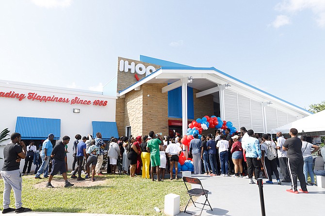 The scene at IHOP on Tuesday. Photos: Austin Fernander/Tribune staff