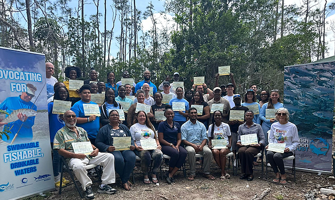 MEMBERS of the Bonefish Tarpon Trust and Waterkeepers Bahamas have collaborated to plant nearly 50,000 red mangroves in Grand Bahama and Abaco since the passage of Hurricane Dorian, supported by enthusiastic and dedicated volunteers.