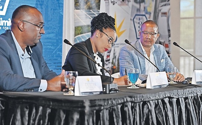 DEXTER ADDERLEY, President & CEO of FOCOL Holdings; Nikita Mullings, COO of the Grand Bahama Power Company; Ian Rolle, President of the Grand Bahama Port Authority.