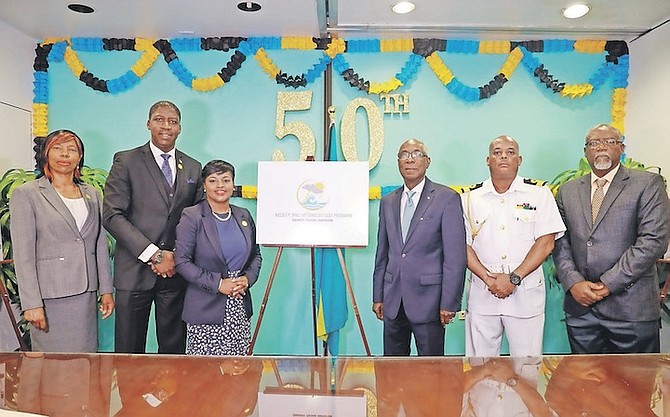 TRANSPORT and Housing Minister JoBeth Coleby-Davis attended the launch for the Niccolo P Small meteorology cadet programme, which aims to give Bahamian students, aged 14-25, a pathway to learning about meteorology, science and climate change.
Photo: Austin Fernander