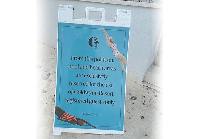 Sign that was placed, then removed at Goldwynn.