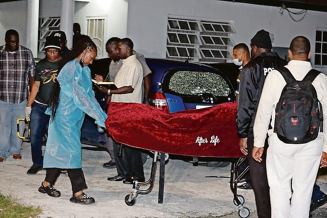 TWO men who were on bail for murder and attempted murder were killed last night on Sunset Drive. 
Photo: Austin Fernander