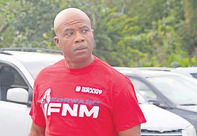 Bishop Ricardo Grant at yesterday’s official recount of the by-election vote. 
Photo: Vandyke Hepburn