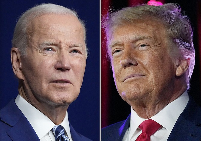 President Joe Biden and former President Donald Trump. (AP Photos)