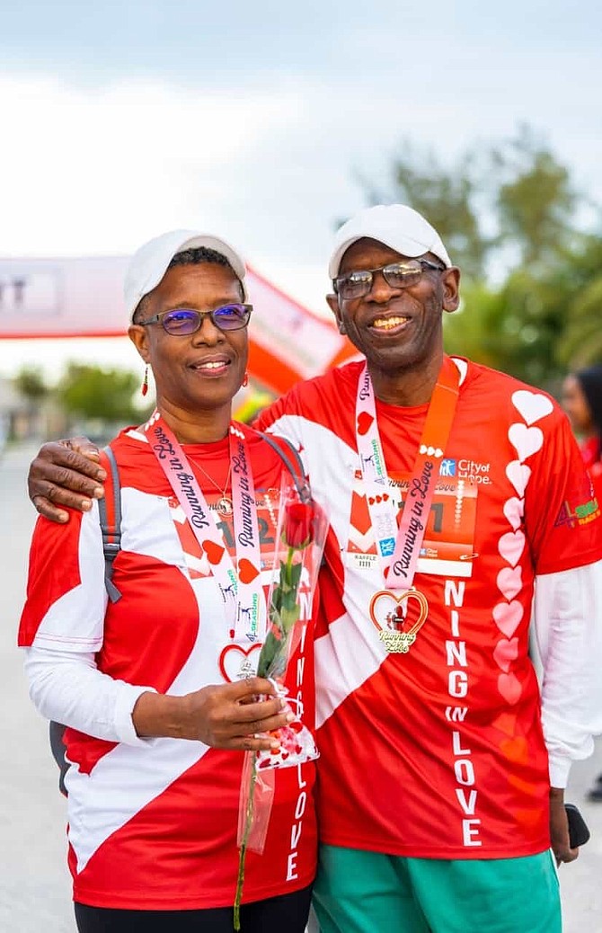 A WORTHY CAUSE: Dr Nevillene Evans and her husband Leon Evans were grateful for all the support they received from participants at the second edition of Running in Love.