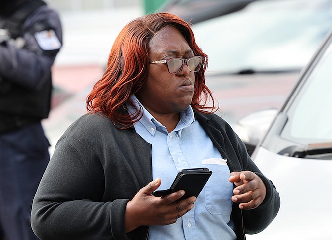 Tanya Demeritte outside court this week. Photo: Dante Carrer