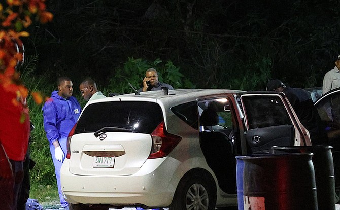 THE SCENE where 45-year-old Eric Davis was found shot dead in the Montell Heights area on Monday night.
Photo: Dante Carrer