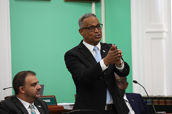 Minister of Health and Wellness Dr. Michael Darville during a sitting of the House of Assembly on May 15, 2024. Photo: Dante Carrer/Tribune Staff