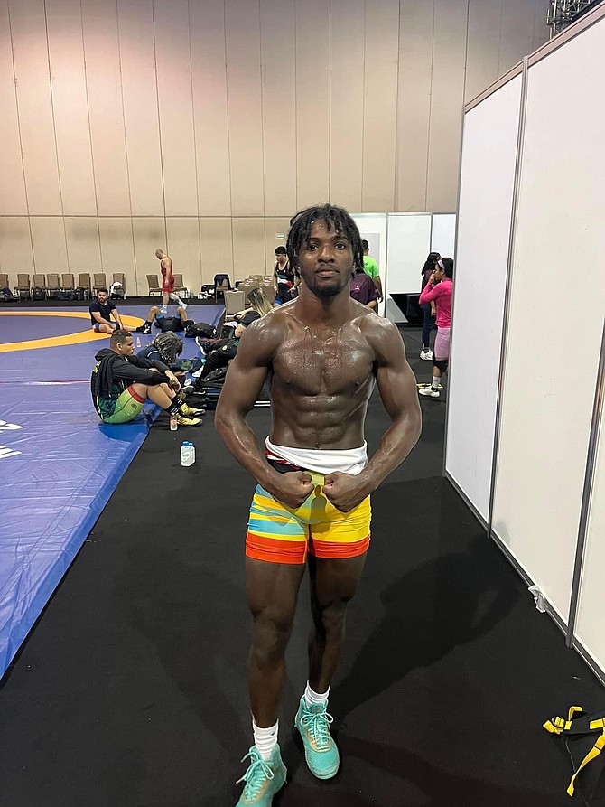 COMING UP SHORT: Bahamian wrestler Shannon Hanna II finished ranked 14th at the last chance Olympic Games qualifier over the weekend in Istanbul, Turkey.