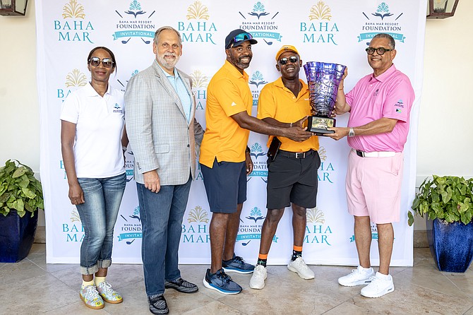 FOR CHARITY: The Baha Mar Resort Foundation hosted its second annual golf invitational for charity over the three-day holiday weekend at its 18-hole Royal Blue golf course.