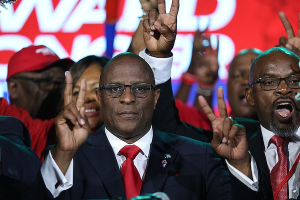 FNM Party Leader Michael Pintard poses during the 2024 FNM Convention held at Baha Mar on Saturday. Photo: Dante Carrer/Tribune Staff