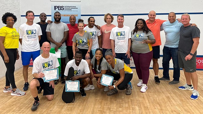 PLAYERS in the 2024 Four Walls Squash Open.