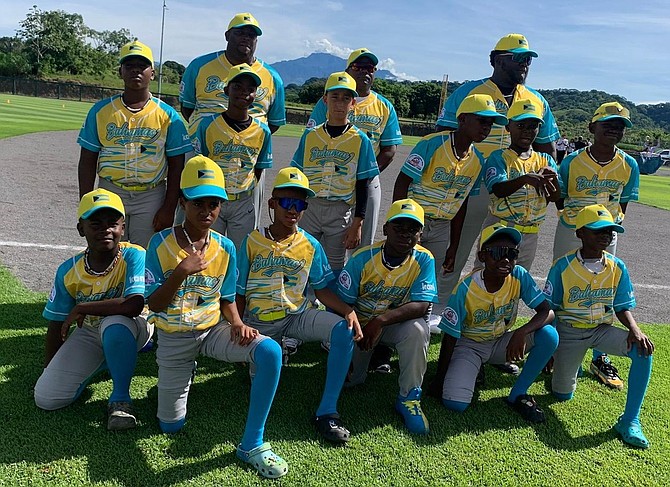 Bahamas 10 and under national baseball team relaxing in Panama.