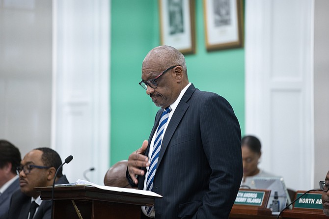 Former Prime Minister Dr Hubert Minnis in the House of Assembly on June 11, 2024. Photo: Chappell Whyms Jr