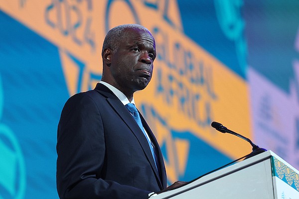 Central Bank Governor John Rolle speaks during the Afreximbank’s 31st Annual Meeting at Baha Mar on June 12, 2024. Photo: Dante Carrer/Tribune Staff