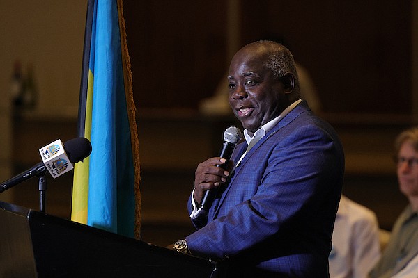 Prime Minister Philip "Brave" Davis KC speaks during an event to launch the Corporate Administrative Registry Services (CARS) portal at Baha Mar on June 21, 2024. Photo: Dante Carrer/Tribune Staff