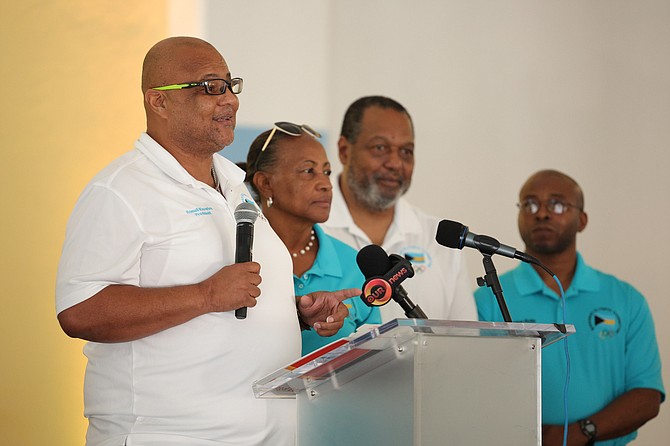 The Olympic team was named at a press conference on Tuesday, July 16, 2024. Photo: Dante Carrer/Tribune Staff