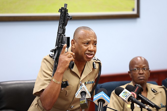 Police Commissioner Clayton Fernander at a press conference on Monday, July 22, 2024. Photo: Dante Carrer/Tribune Staff