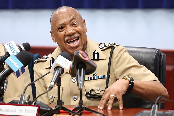 Police Commissioner Clayton Fernander during a press conference at the Royal Bahamas Police Force (RBPF) Headquarters on July 22, 2024.  Photo: Dante Carrer/Tribune Staff