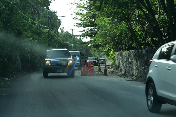 Roadworks on Eastern Road. Photo: Chappell Whyms Jr