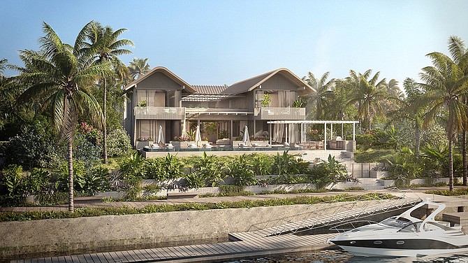 Rendering of Six Senses Grand Bahama residence, Canalside