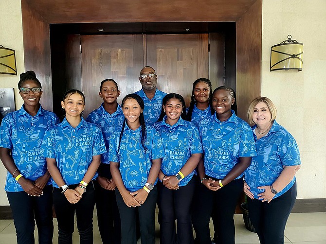 THE Bahamas Golf Federation’s junior golf team at the 36th Caribbean Amateur Junior Golf Cham- pionships in Kingston, Jamaica.