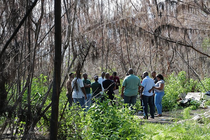 Police at the scene of Saturday's shooting in the South Bech pools area.
Photo: Dante Carrer/Tribune Staff