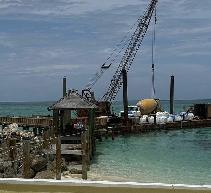 Construction begins on Sandals waterfront wedding chapel.