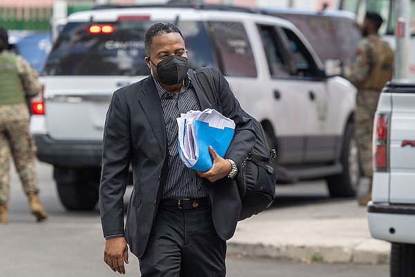 Adrian Gibson outside court on August 26, 2024. Photo: Dante Carrer/Tribune Staff