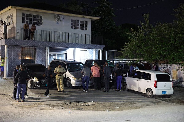 The scene of the fatal shooting in the yard of a bar in Windsor Place on – killing one man and injuring two others September 2, 2024.