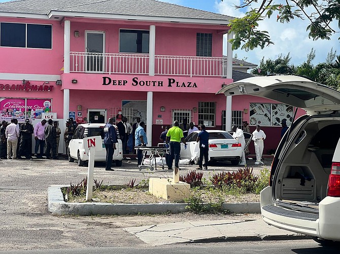 The scene outside a shopping plaza in the Carmichael area where a man was killed on September 5, 2024.