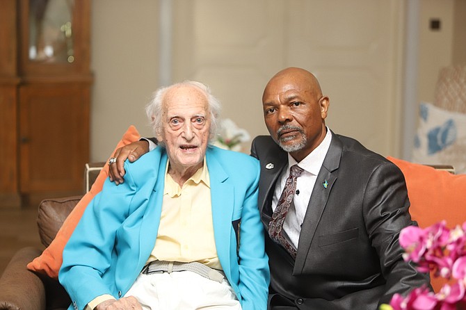 Honoree Keith Parker with Hubert Omebler