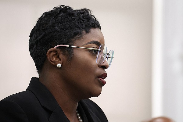 Minister of Energy and Transport JoBeth Coleby-Davis speaks during a sitting of Parliament on October 16, 2024. Photo: Dante Carrer/Tribune Staff