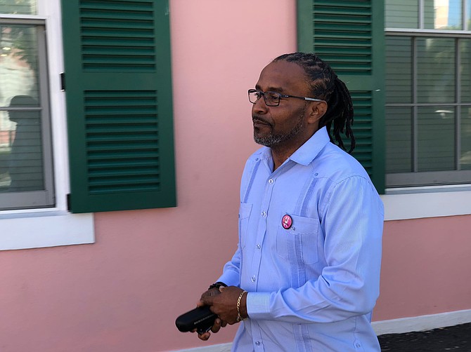 North Abaco MP Kirk Cornish outside court yesterday. Photo: Pavel Bailey